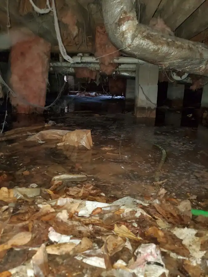 Crawl space flood assessment for Commercial Water Damage Restoration in Irondequoit