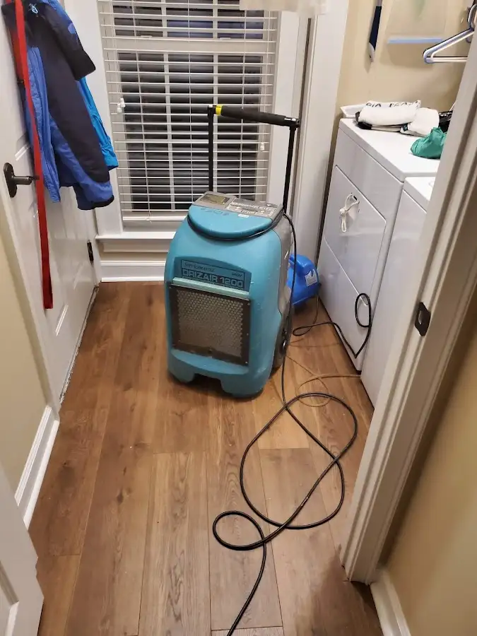 Commercial dehumidifier deployed for Flood Damage Cleanup in Irondequoit